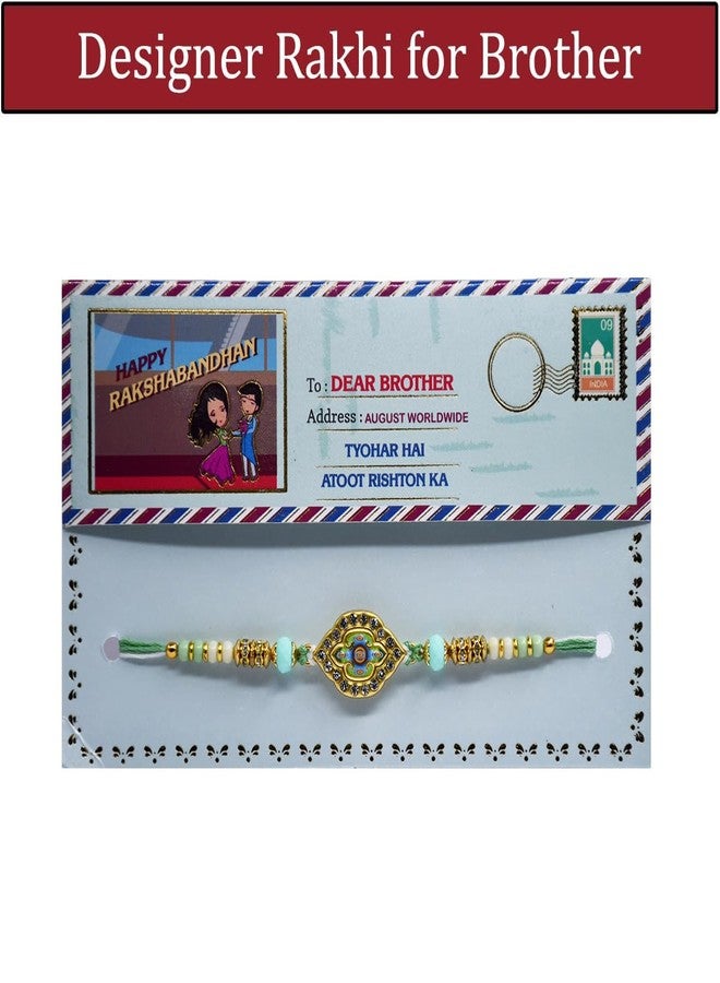 Saugat Traders Family Rakhi Set of 3 for Bhaiya Bhabhi and Kid - Designer Rakhi for Brother - Handmade Lumba - Cartoon Character Roli Chawal Tilak Bottle - Image 3